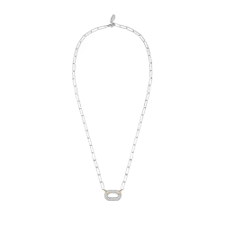 puffy oval link neckalce